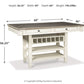 Bolanburg - Rectangular Dining Room Counter Table - Beige