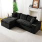 Black Turtle Velvet Versatile Sofa