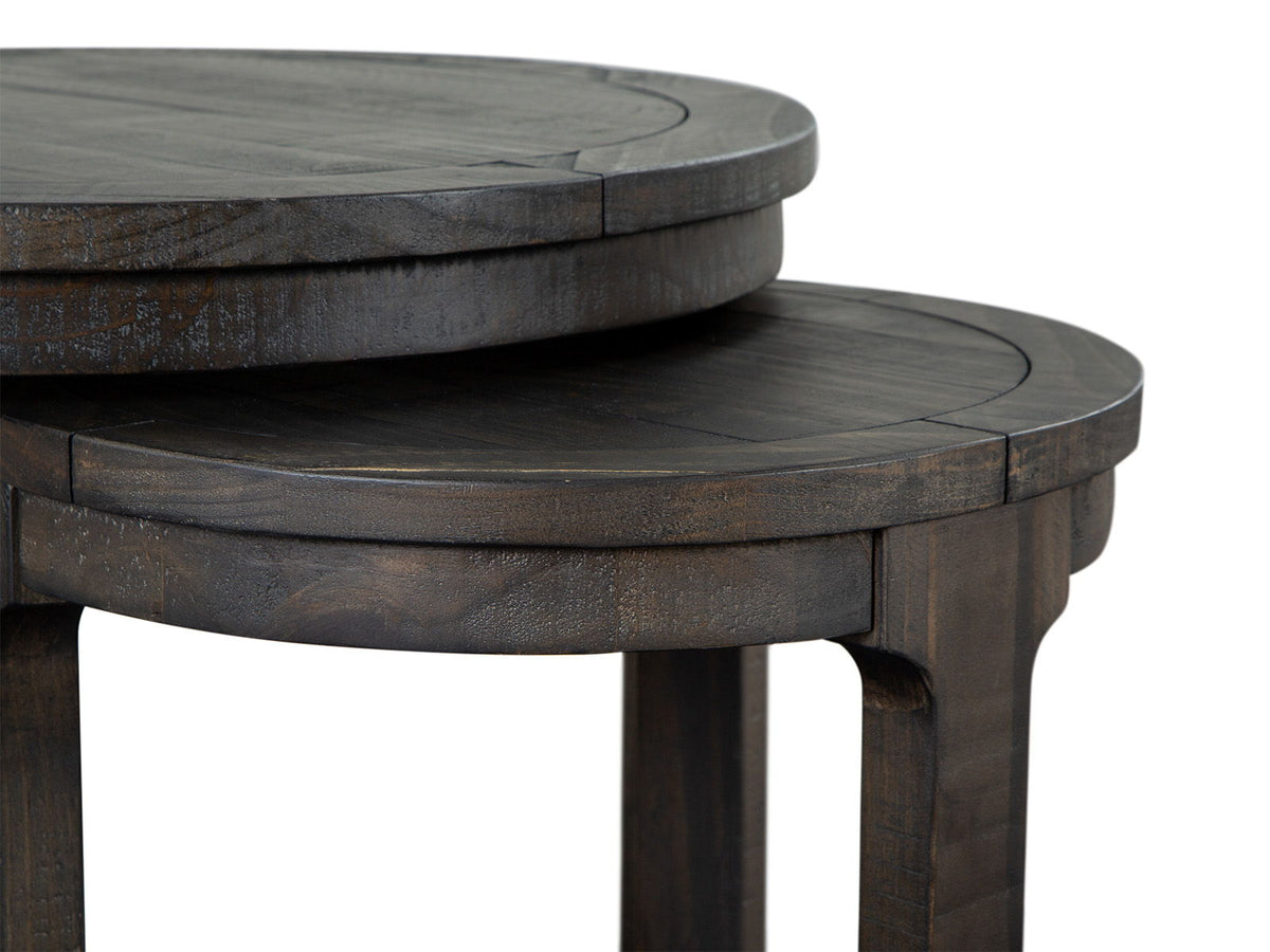 Boswell - Round Nesting End Table - Peppercorn