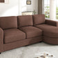 Modern Sectional Sofa with Curved Chaise Lounge