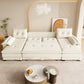 U-Shaped Sleeper Sofa with Pull Out Bed