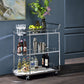 Inyo - Serving Cart - Clear Glass & Chrome