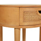 Cabana 18" Round Cane Rattan Storage Side Table