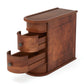 10.8" Solid Wood Narrow End Table with 2 Drawers