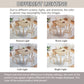 Modern 4 Person Dining Table Set with 4 Chairs