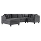 U Shaped Sectional Sofa, Corner Living Room Couch With Built In Cup Holders, Storage, USB Ports - view 9