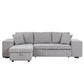 Modern L-Shape 3 Seat Reversible Sectional Couch, Pull Out Sleeper Sofa With Storage Chaise And 2 Stools For - view 7