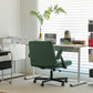 Green Velvet Criss Cross Armrest Office Chair