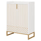 29.52 Inches White Shoe Cabinet