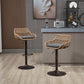 Modern Swivel Bar Stools Set of 2 Adjustable Counter Height Chairs