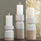 Hurston - Candle Holder Set (Set of 3) - Ivory / Brown