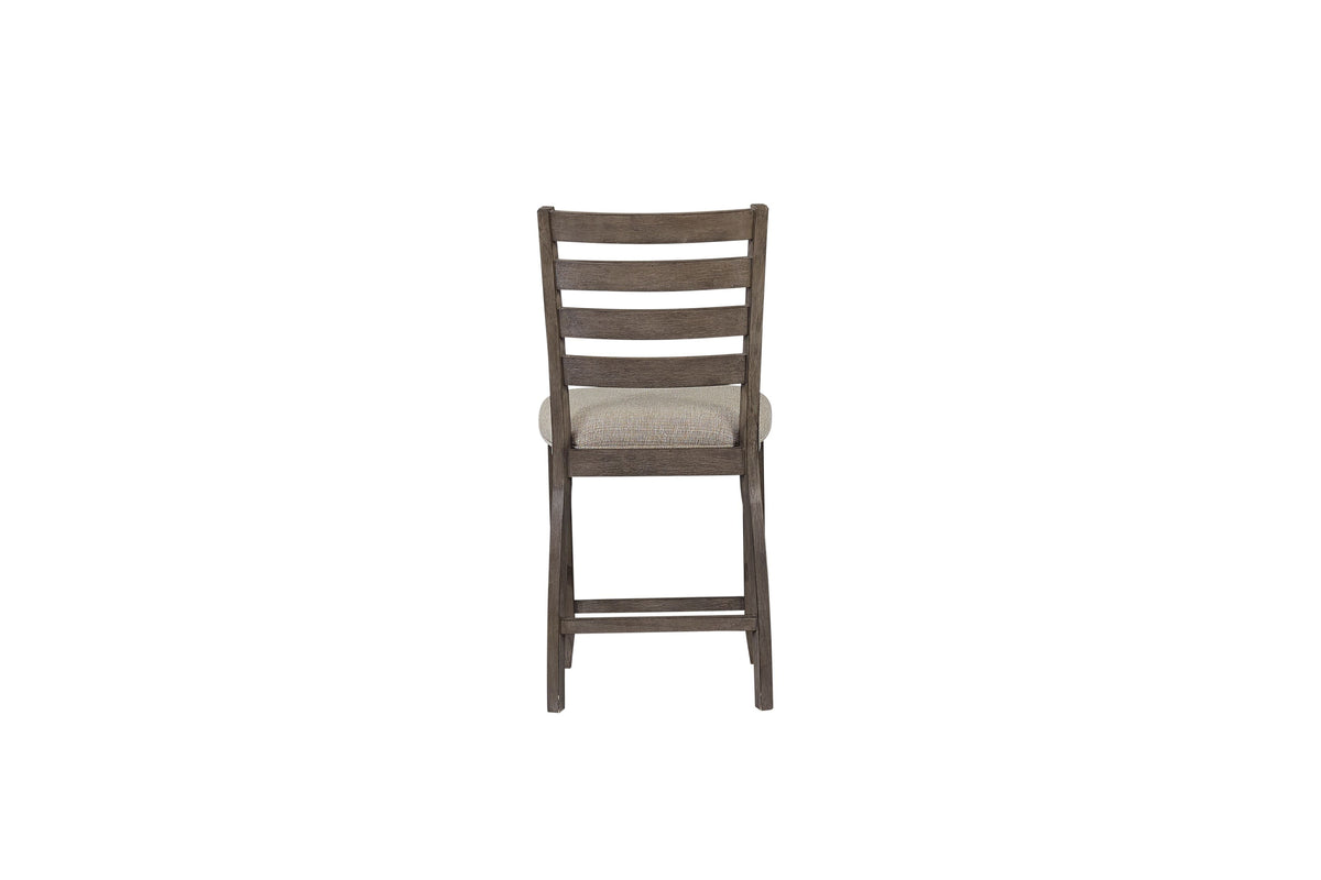 Counter Side Dining Stool with Ladder Back (Set of 2)