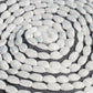 River Handcrafted Cylindrical Pouf in Water Resistant Fabric