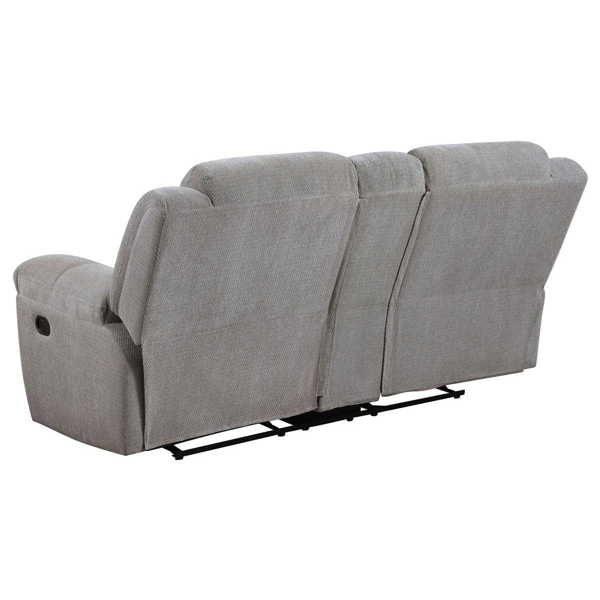 Gilson Chenille Upholstered Reclining Loveseat Grey - view 4