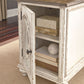 Realyn - Chair Side End Table - Insert Mirror - White / Brown