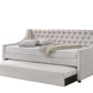 Lianna Fog Fabric Daybed With Trundle