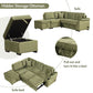 Sleeper Sofa Bed, 2 In 1 Pull Out Sofa Bed L Shape Couch With Storage Ottoman For Living Room, Bedroom Couch - view 11