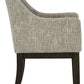 Burkhaus - Dining UPH Arm Chair (Set of 2) - Beige / Dark Brown