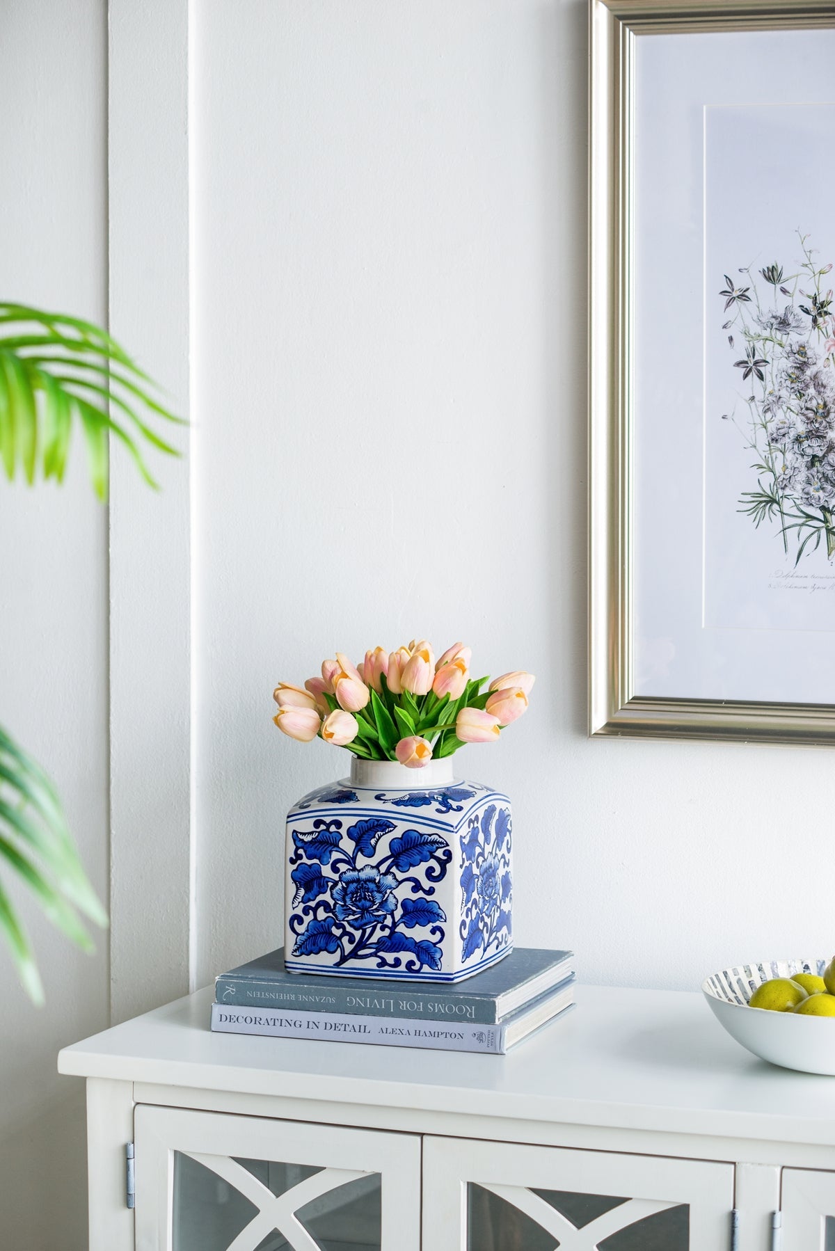5x5x8" Hand Painted Square Canister