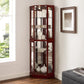 6 Shelf Corner Curio Display Cabinet with Lights and Mirrors