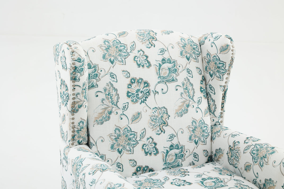 Modern Accent Chair with Retro Wood Legs