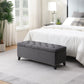 47.5" Storage Ottoman with Safety Close Hinge