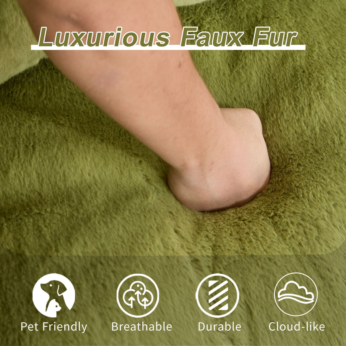 Giant Bean Bag Couch, Ultra Soft Fluffy Loveseat For Living Room - view 20