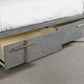 Gray Queen Storage Bed with Book Matched Veneer