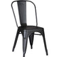 Set of 4 Stackable Metal Dining Chairs