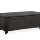 Westley Falls - Lift Top Storage Cocktail Table With Casters - Graphite