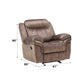 Zubaida Two Tone Chocolate Velvet Glider Recliner