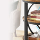 23.62” Industrial 3-Tier Half Moon End Table