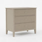 32" Wide Green Fluted 3-Drawer Nightstand