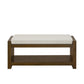 40" Accent Bench with Lower Shelf Shoe Rack