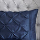 7 Piece Tufted Comforter Set Navy Queen