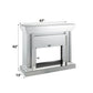 Nysa Mirrored & Faux Crystals Fireplace