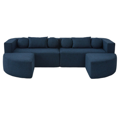 Boneless - Couch Modular Sectional Sofa With Deep Seating And Curved Design - view 3