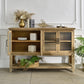 59.06" Rectangle Accent Glass Door Wooden Sideboard Cabinet
