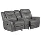Conrad Upholstered Padded Arm Glider Loveseat Grey - view 3