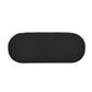 Fuji 49" Upholstered Oval Storage Bench, Ebony