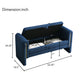 Modern Teddy Upholstered Large Bed End Bench With Arms And Storage - view 17