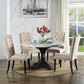 Gerardo - Side Chair (Set of 2) - Beige Linen & Weathered Espresso