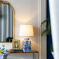 Elegant Table Lamp with Blue Decorative Patterns