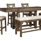 Moriville - Rectangular Dining Room Counter Extension Table - Grayish Brown