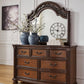 Lavinton - Dresser And Mirror - Brown