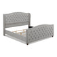 Marcella Upholstered Shelter Headboard Bed Set, King