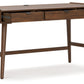 Lyncott - 3 Pc. - Home Office Desk, Chair, Bookcase - Brown - view 3