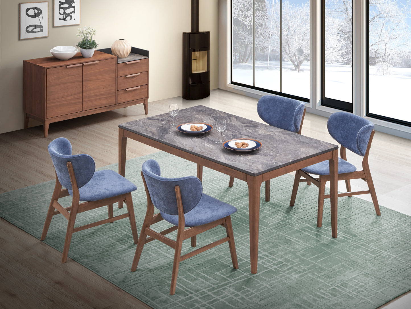 Bevis 5-Piece Dining Set