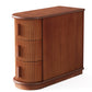 10.8" Solid Wood 3-Drawer Narrow End Table