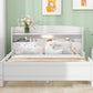 Wood Full Size Platform Bed with Built-in LED Light